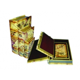 y09616 復古書籍型珠寶收納盒 B2068WM (3入一組)