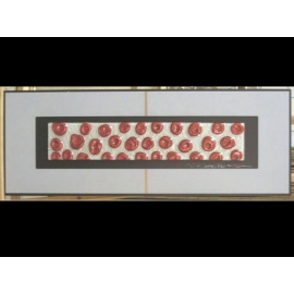 銀底紅玫瑰 y12969 玻璃壁飾系列 