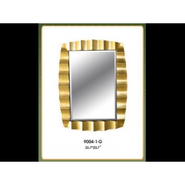 金箔波浪鏡子 y12688 時鐘.溫度計.鏡子 鏡子 (9004-1-G)