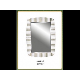 銀箔波浪鏡子 y12687 時鐘.溫度計.鏡子 鏡子(9004-2-S)