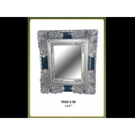 y12669 銀色方框花邊鏡(9068-2-SB)