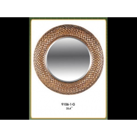 蛇紋銅製圓鏡 y12662 時鐘.溫度計.鏡子 鏡子(9106-1-G)