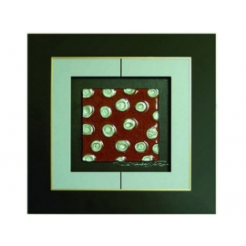 紅底銀玫瑰 y12960 玻璃壁飾系列 