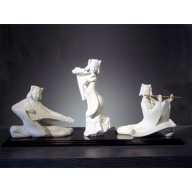  砂岩雕塑-唐代歌女 y09541 立體雕塑.擺飾 立體雕塑系列-人物雕塑系列(已售完) 