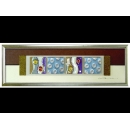 粉藍底銀玫瑰 y12948-琉璃壁飾 玻璃壁飾系列 