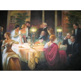 上流晚宴(P1-2-029) (維多利亞風格)-y01084 油畫