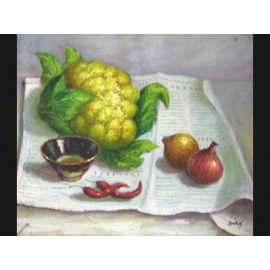 蔬菜(P1-2-033)-y000047 油畫 