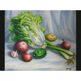 蔬菜(P1-2-034)-y000048 油畫 