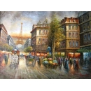 y00011畫作系列-油畫 巴黎街景(P1-2-040)