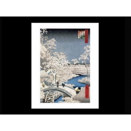 y09484 複製畫 Hiroshige 安藤廣重-橋上雪景(PF1137)