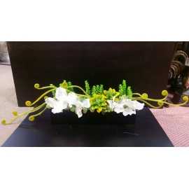 長黑盆造型花藝-y15357-花藝設計.花材果樹