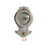 歐風彩繪時鐘 y09924  時鐘.溫度計.鏡子 溫度計.壁掛鐘 歐風彩繪時鐘(三款花樣)-日本機芯