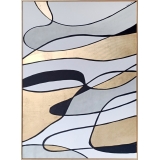 原創-多變-y16408 手工貼金箔+金框-油畫-油畫抽象系列/ 創作手繪油畫.客廳.餐廳.臥室.玄關畫