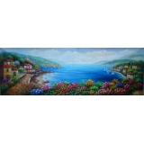 地中海-y12522 風景油畫-地中海 (可指定尺寸)