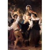 收穫後的歸程Return from the Harvest 臨摹鮑格雷奧Bouguereau-y13422 油畫人物-巨幅油畫
