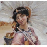 埃及法老公主摩西的發現-y13506 油畫人物