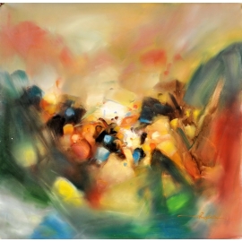 y13609 畫作系列-油畫- 抽象油畫