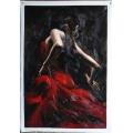法比安佩雷斯 黑暗中的舞者-y13966 油畫-舞蹈人物系列-舞蹈題材(人物)系列