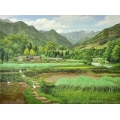 油畫- 油畫風景-風景鵝(張棨作品) - y14005 畫作系列