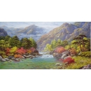 y15680-油畫-油畫風景系列-高山流水
