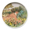 y15956-油畫-油畫風景系列-圓形造型框風景油畫(二)