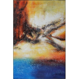 y16016 - 畫作系列 - 油畫 - 油畫抽象系列- 極光系列(手繪)-極光十