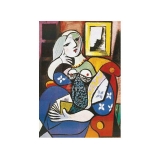 y02041 複製畫 Picasso 畢卡索-看書女郎(P334)