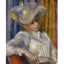 y15944複製畫-複製畫風景系列-雷諾瓦 戴帽女子