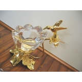 玻璃水晶與蜂鳥燭臺(1)  y12763 水晶飾品系列