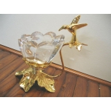 玻璃水晶與蜂鳥燭臺(1)  y12763 水晶飾品系列