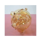 玻璃豬(黃) y03293 水晶飾品系列