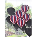 熱氣球群壁裝飾_三色條紋五顆款 (y14636 立體壁飾 其它)