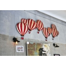 大熱氣球群璧裝飾_紅白條紋款 (y14626 立體壁飾 其它)
