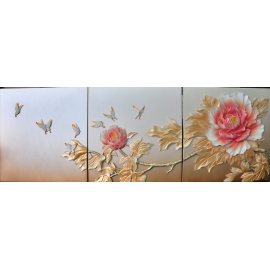 富貴天香 壁飾 (y14587 立體壁飾   花、植物系列) -牡丹花