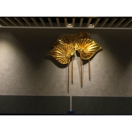 金色扇形壁飾 y15495 立體壁飾- 抽象系列 