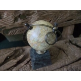 y11681 銅雕系列-銅製擺飾-放大鏡地球儀