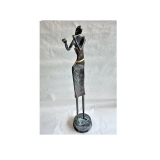 y12374-銅雕人物- 提琴女 / 長笛手104cm*