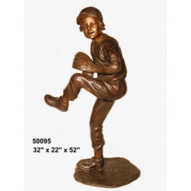 銅雕系列-銅雕大型擺飾-投球男孩 y14134 立體雕塑.擺飾 人物立體擺飾系列-西式人物系列