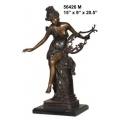 銅雕系列-銅雕人物-維納斯彈琴女 y14169 立體雕塑.擺飾 人物立體擺飾系列-西式人物系列