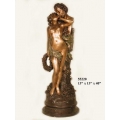 銅雕系列-銅雕人物-亞當夏娃 y14174 立體雕塑.擺飾 人物立體擺飾系列-西式人物系列
