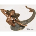 銅雕系列-銅雕人物-美人魚 y14188 立體雕塑.擺飾 人物立體擺飾系列-西式人物系列