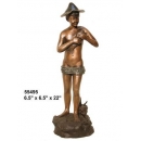 銅雕系列-銅雕人物-捕魚男孩 y14220 立體雕塑.擺飾 人物立體擺飾系列-西式人物系列