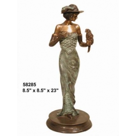 銅雕系列-銅雕人物- 赴宴 y14225 立體雕塑.擺飾 人物立體擺飾系列-西式人物系列
