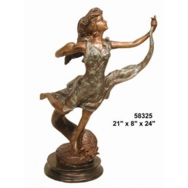 銅雕系列-銅雕人物-飛天女 y14228 立體雕塑.擺飾 人物立體擺飾系列-西式人物系列