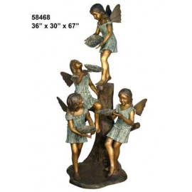 天使女孩 y14262 立體雕塑.擺飾 立體擺飾系列-動物、人物系列