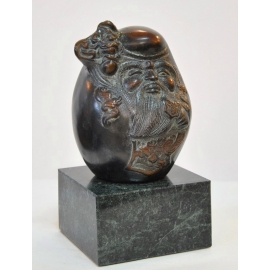 銅雕系列-銅雕人物-銅雕招財翁 y14273 立體雕塑.擺飾 人物立體擺飾 系列-中式人物系列