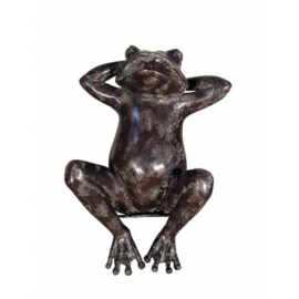 仰臥青蛙(y14692 銅雕系列- 銅雕大型擺飾、銅雕動物 ) 