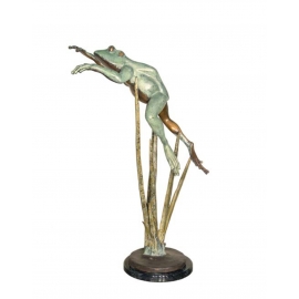 青蛙游姿(y14694 銅雕系列- 銅雕大型擺飾、銅雕動物 ) 
