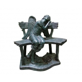 天使仰視(y14696 銅雕系列- 銅雕大型擺飾、銅雕人物 ) 
