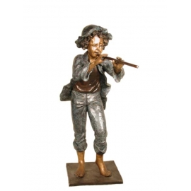 吹笛少年(y14699 銅雕系列- 銅雕大型擺飾、銅雕人物 ) 